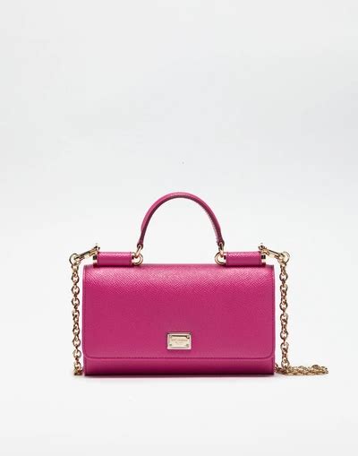 dolce gabbana min von bag in dauphine leather pink|Medium dauphine leather Sicily bag in Pink for Women.